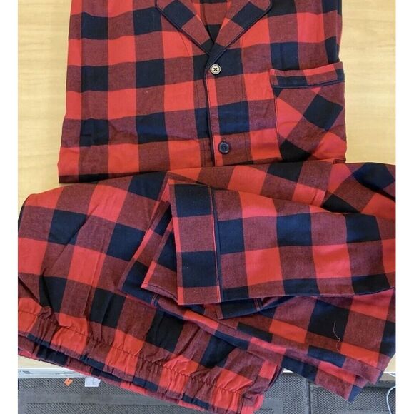 Men's Big & Tall Size 2XL Red Buffalo Check Flannel Pajama Set - Wondershop™ NEW - Picture 14 of 16